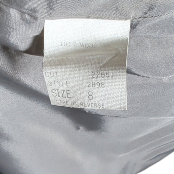 Vintage Joan & David Drop Waist Wool Pleated Dress Size 8 - Picture 2 of 5